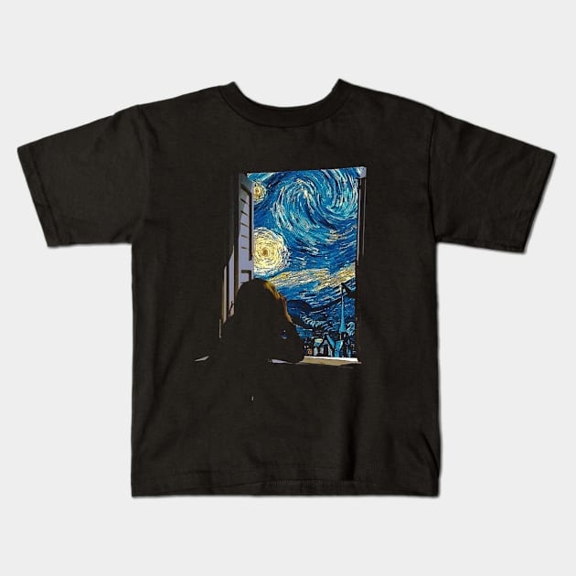 Vangogh Viewe Kids T-Shirt by Nature